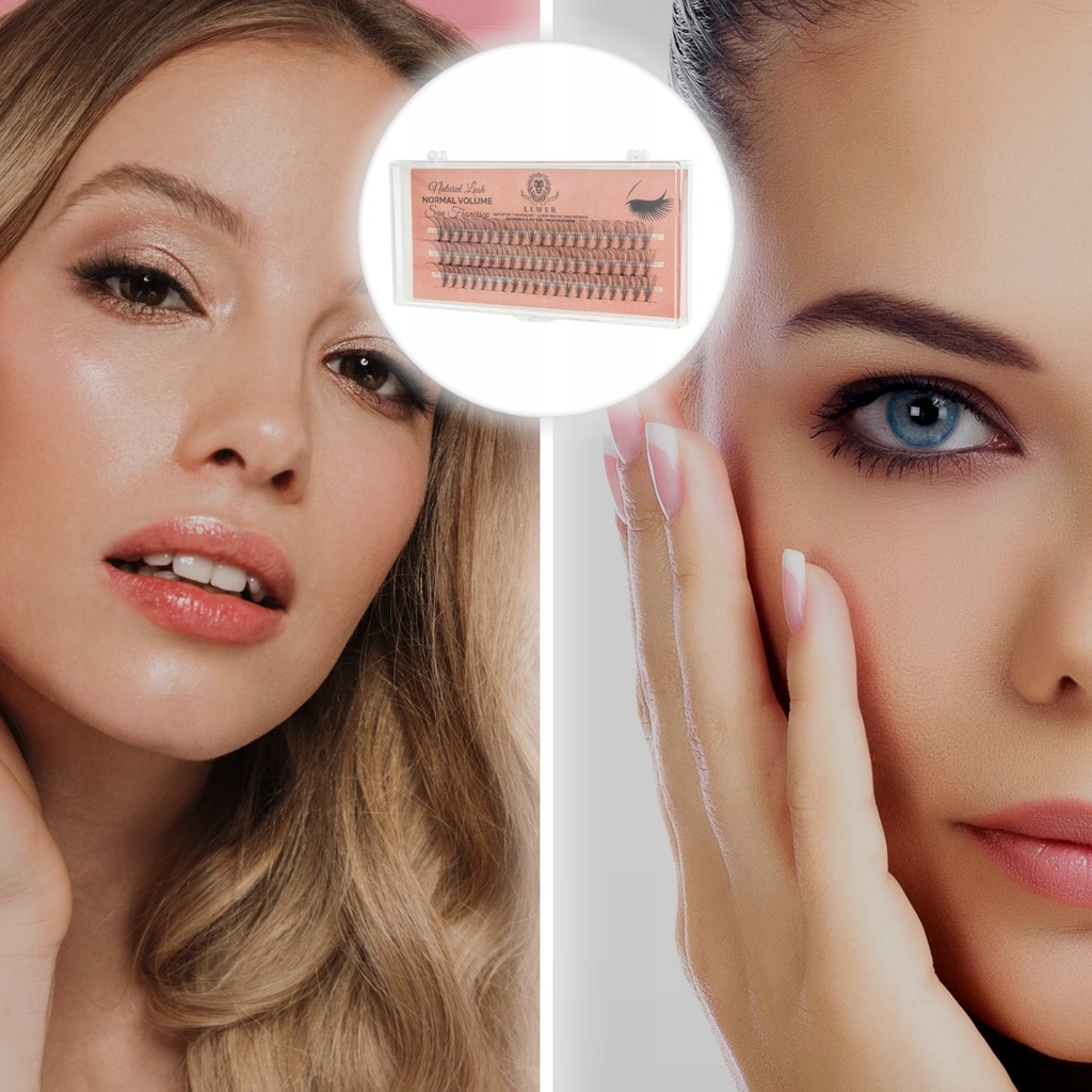KĘPKI RZĘSY EYELASH San Francisco Normal VOLUME 12mm NATURALNE JEDWABNE Kolor czarny